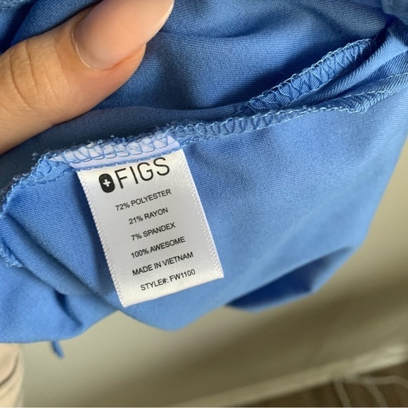 FIGS Casma Three-Pocket Scrub top short sleeve blue size XL - Picture 4 of 7